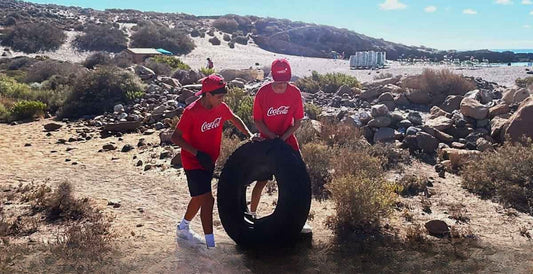 Terramare Medioambiente e Coca-Cola ripuliscono la spiaggia di Abades.