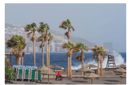 Previste forti raffiche di vento oggi a Tenerife