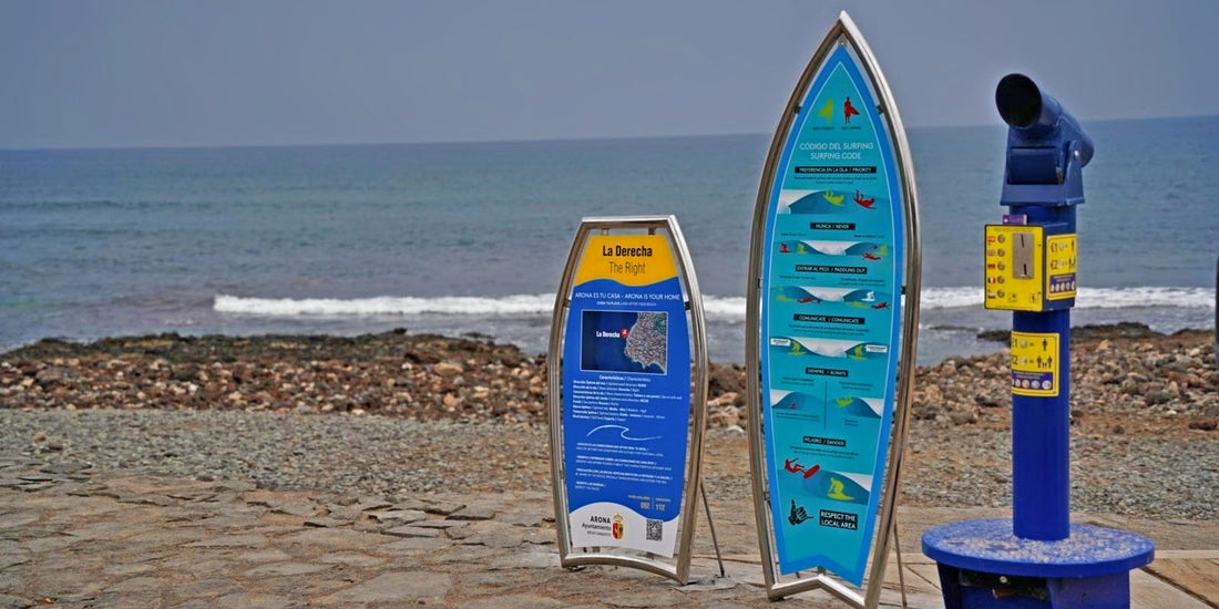 Arona e la nuova segnaletica per il surf di Playa de Las Américas