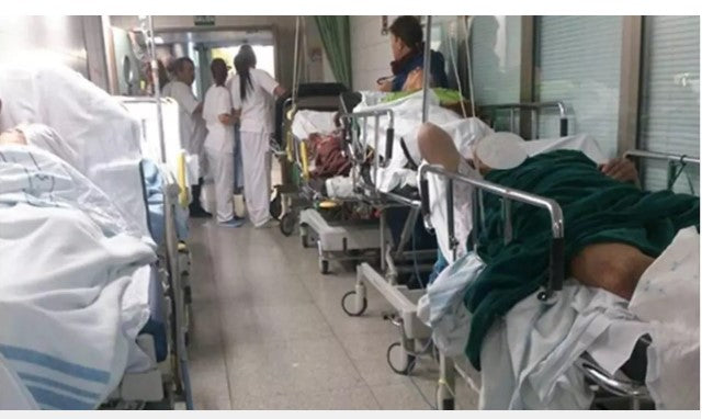 La tragica fotografia pronto soccorso dell'Ospedale Universitario di Tenerife