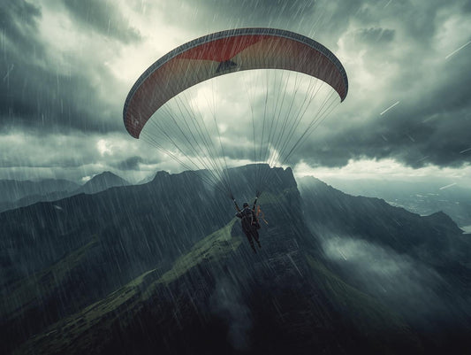 Un parapendista ignora gli avvisi di tempesta e si schianta