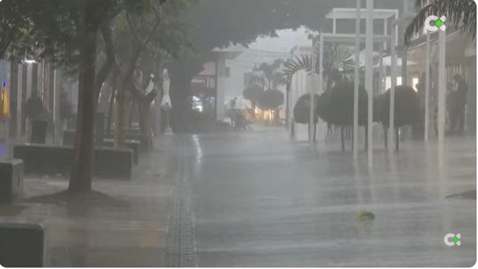 Pioggia di un anno  a Tenerife in una sola settimana con Therese