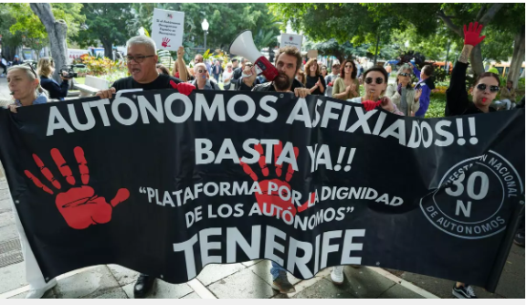 I lavoratori autonomi delle Canarie nuovamente  in piazza