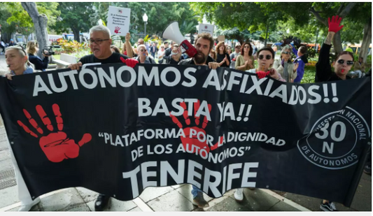 I lavoratori autonomi delle Canarie nuovamente  in piazza