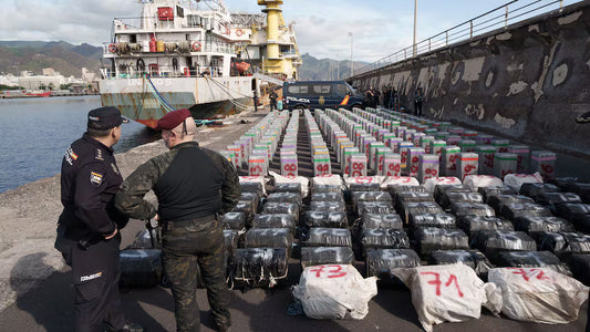 Maxi sequestro di cocaina in mare alle Canarie: 10 tonnelate.