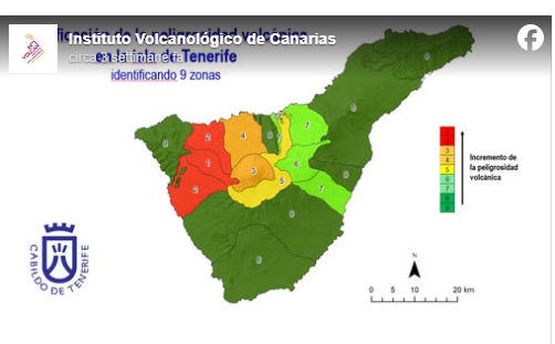 Involcan chiarisce la mappa del rischio vulcanico di Tenerife