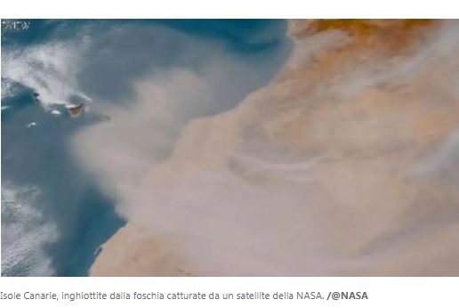 La NASA cattura le Isole Canarie oscurate dalla calima