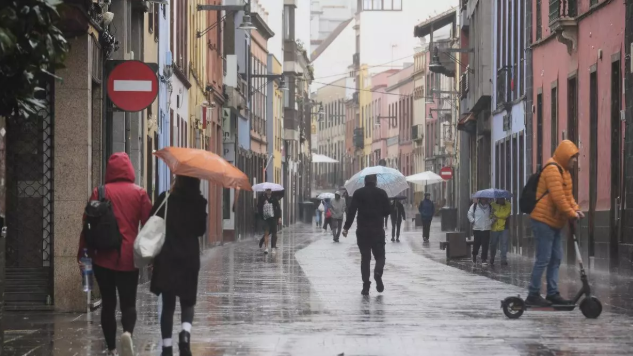L'AEMET conferma tre giorni consecutivi di pioggia nelle Canarie.
