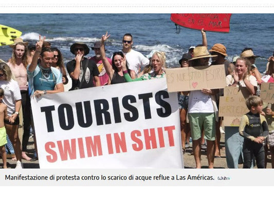 Protesta nel sud di Tenerife contro gli scarichi in mare