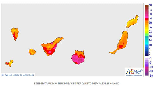 Tre isole in allerta per caldo e cinque per rischio incendio
