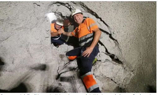 Le due squadre del tunnel sotto il Teno si congiungono