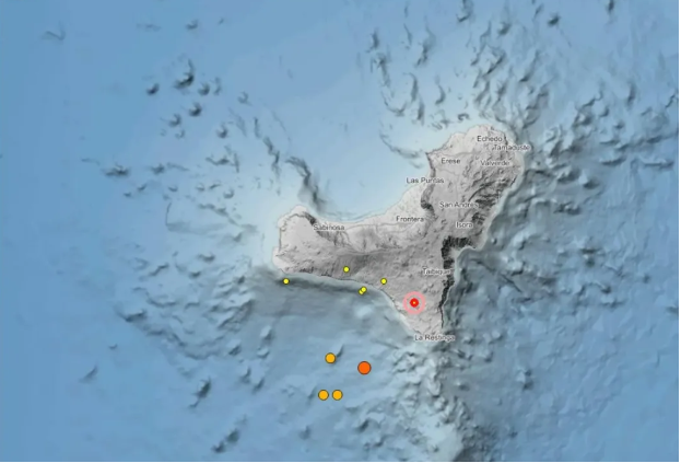 Sei terremoti registrati alle Canarie, tra cui il più forte dell'anno