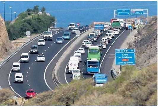 Terza corsia sull'autostrada TF-1 tra Las Chafiras e Las Americas