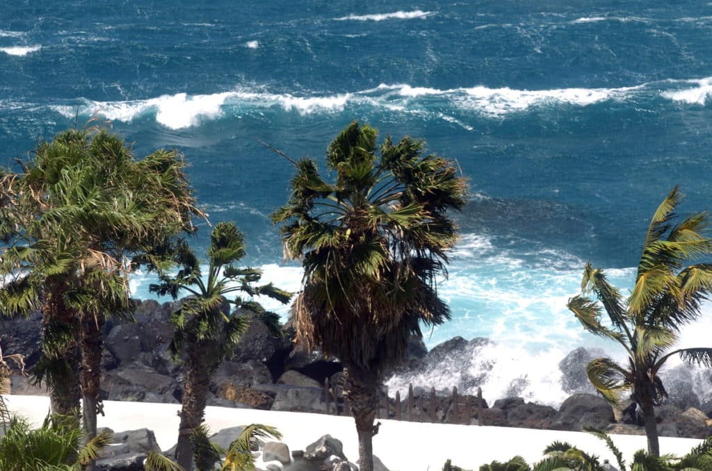 Raffiche di vento superiori a 70 km/h nel pomeriggio a Tenerife